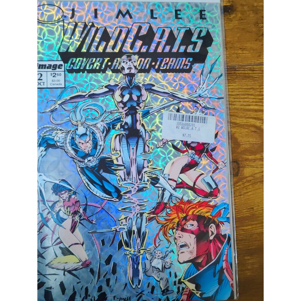 WILDCATS # 2 COVERT ACTION TEAMS JIM LEE 1992 FINE- IMAGE COMIC SILVER FOIL - Picture 2 of 6